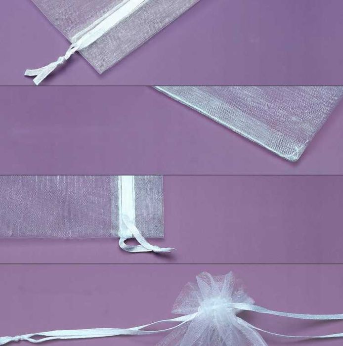 Woreczki z organzy 15x10cm na ŚLUB prezent 90 szt