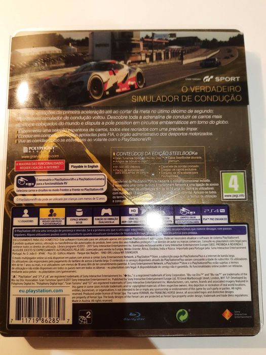 Jogo colecionador PS4 Gran Turismo Sport