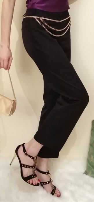 Quiet Luxury Elegant Black pants Czarne eleganckie spodnie na kant