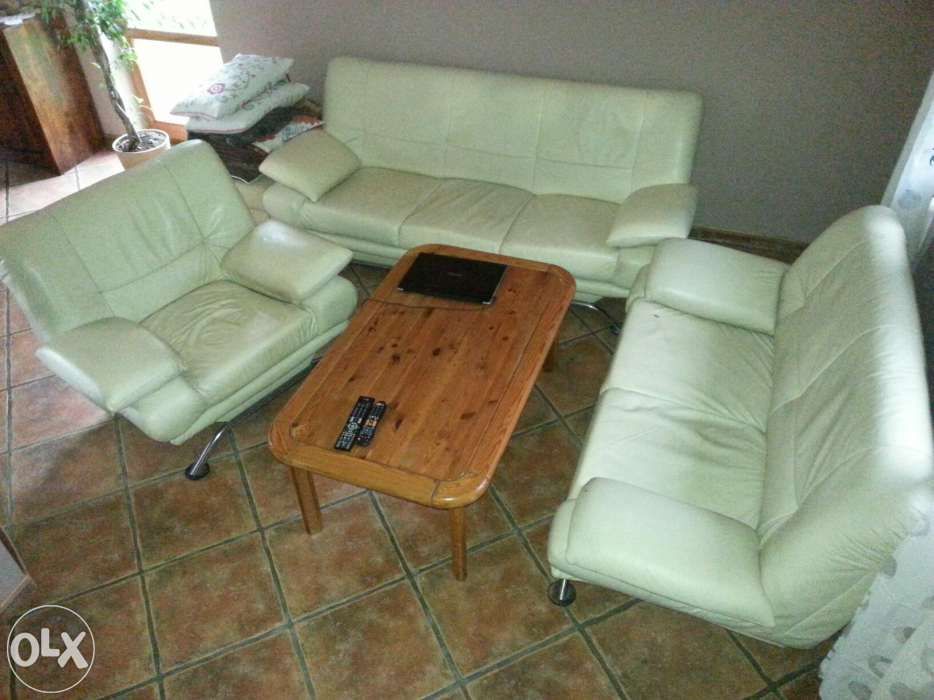 Komplet skóra sofy fotel 3 ,2 ,1 Gliwice