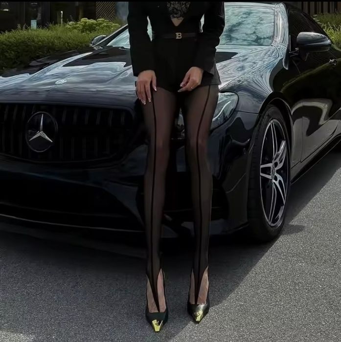 Трендовые леггинсы лосины колготы со штрипками