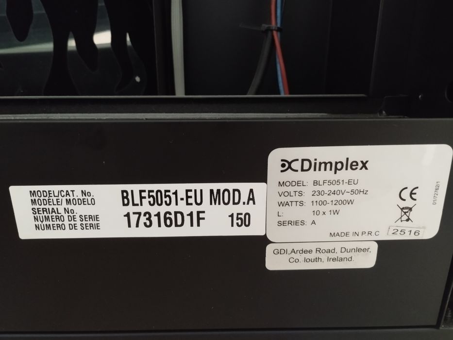 Kominek elektryczny dimplex prism 50" z obudową