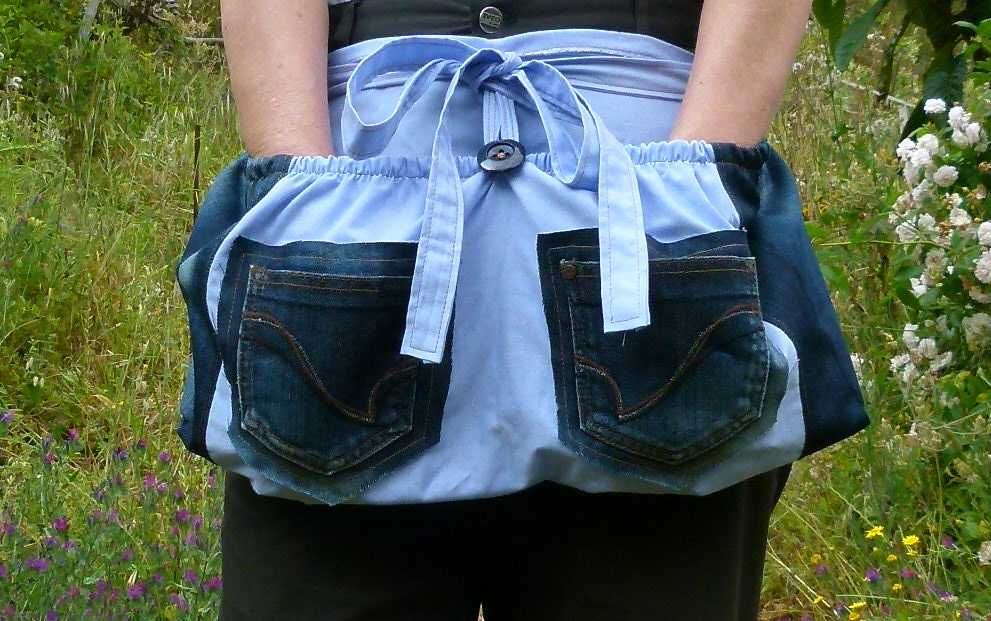 Avental de colheita feito à mão