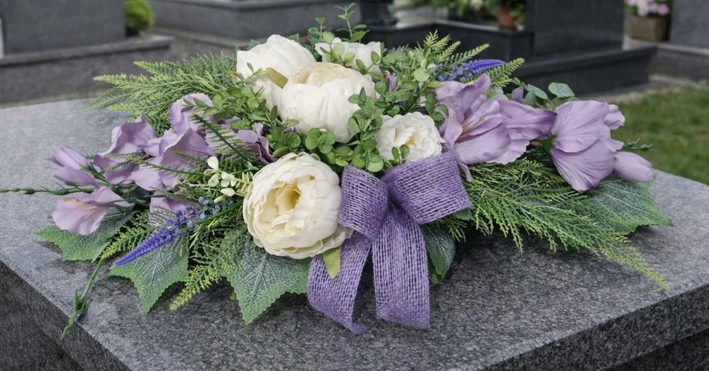 Stroik WIOSENNY kompozycja kwiatowa na grób WG255