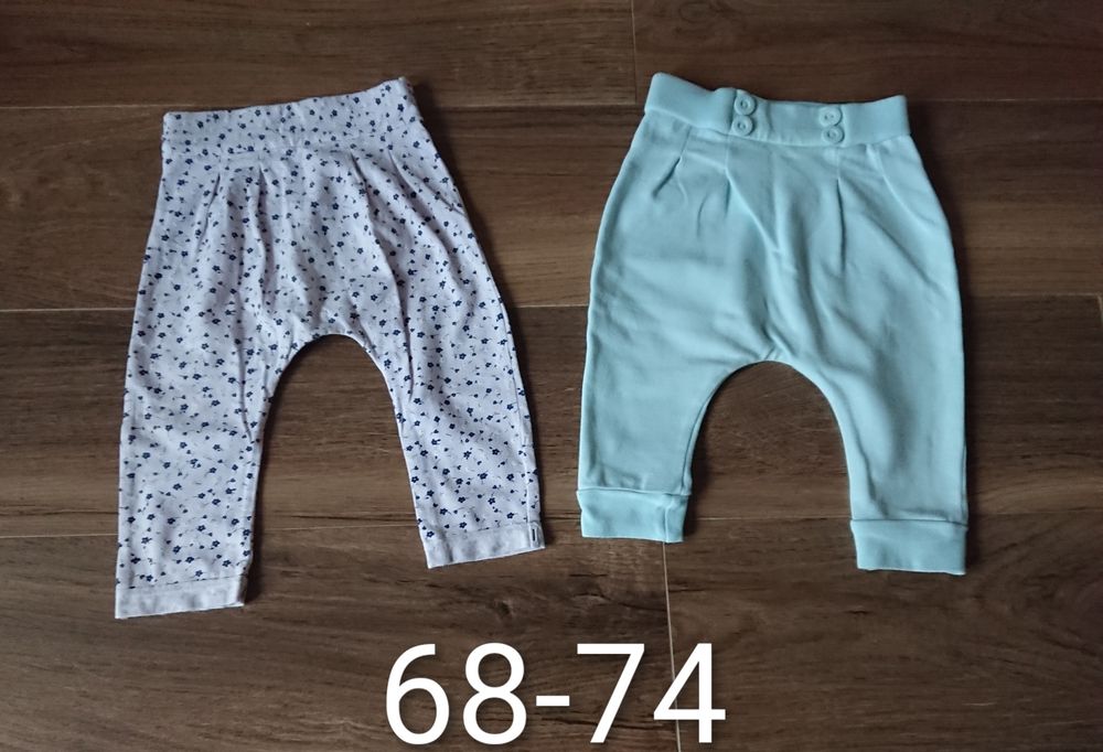 Spodnie 7szt +1szt gratis dla dziewczynki rozmiar 68-74