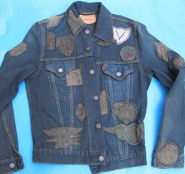 nowa JEDYNA kurtka KATANA bluza LEVIS koszula S patches DIESEL jacket