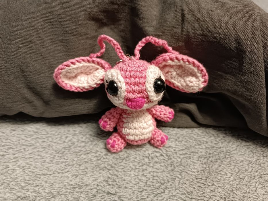 Breloczek Angel Stitch Disney hand made na szydełku "sticz" prezent