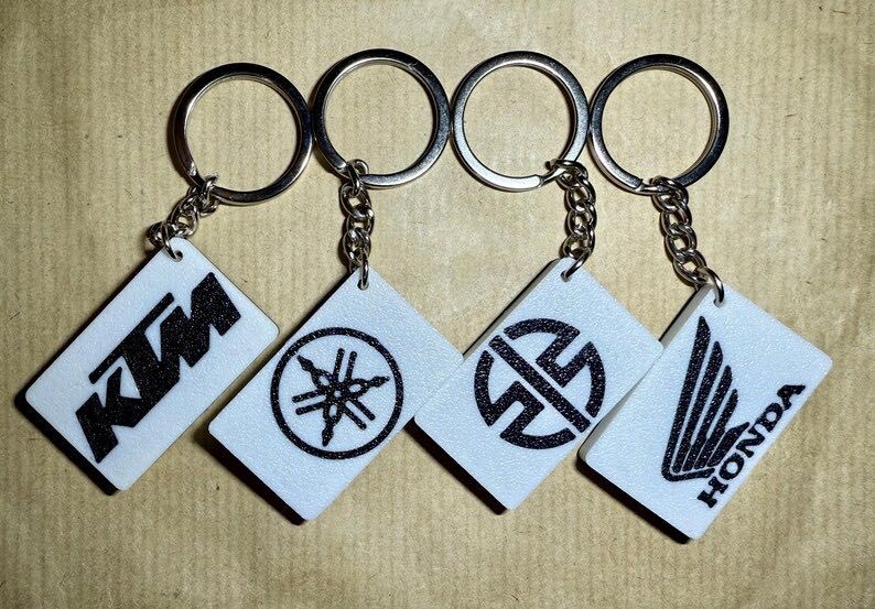 Porta Chaves Matricula de Moto Personalizado Impresso em 3D - Ficheiro