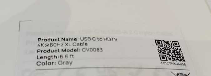 3 x JSAUX Kabel USB C na HDMI 2 m – USB C do HDMI 4K UHD, Thunderbolt 3