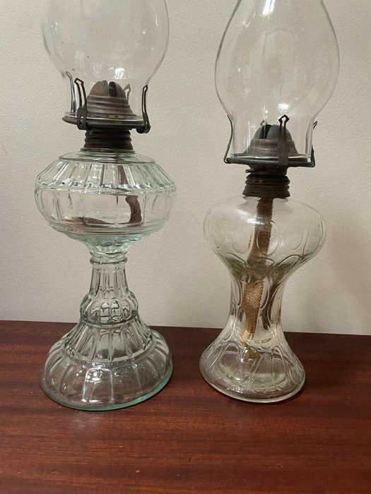 Conjunto de 2 Candeeiros a petróleo antigos, completos.
