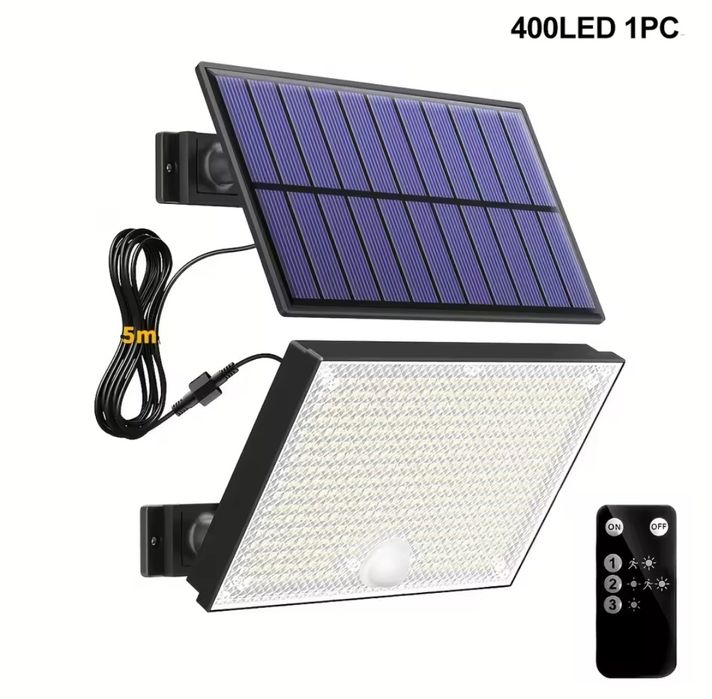 Luz 400 led solar
