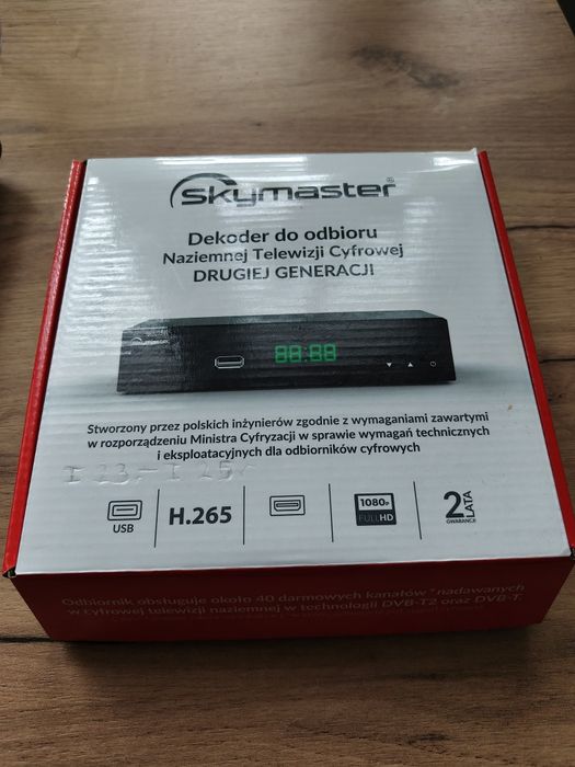 Dekoder SKYMASTER TV NAZIEMNA PILOT +  KABEL  HDMI