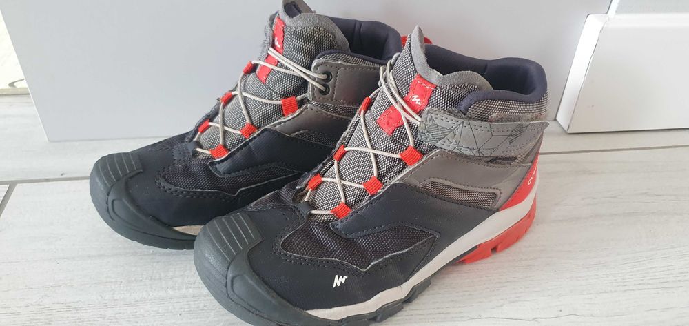 Buty Quechua Crossrock Mid wodoodporne, 34, wkładka 21, 5 cm