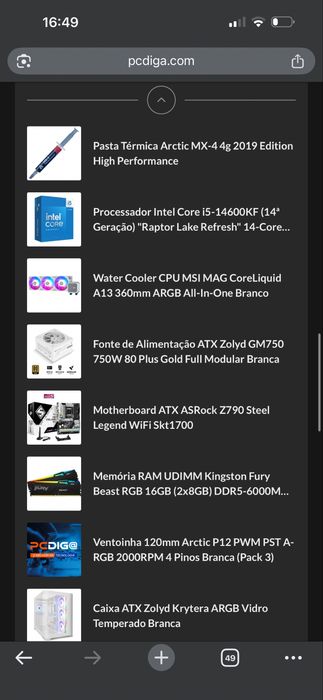 Pc gaming rtx5070 ti 32gb  pouco uso