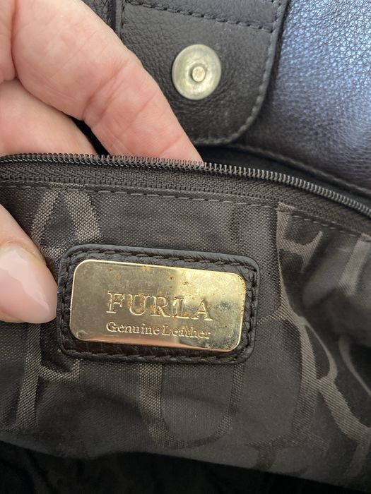 Mala  FURLA  castanho e laranja