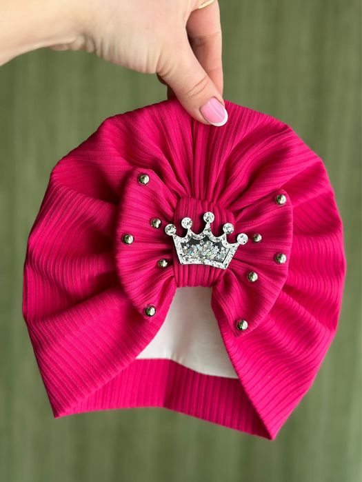 Шапочка осіння тюрбан на 1,5-2 р. Обхват 49 см