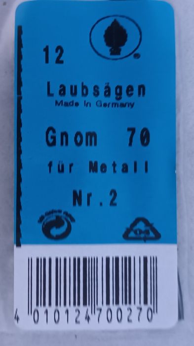 Serras de ourives de várias grossuras