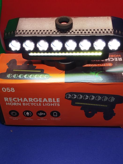 Nowe oświetlenie rowerowe rechargeable gratis wysyłka
