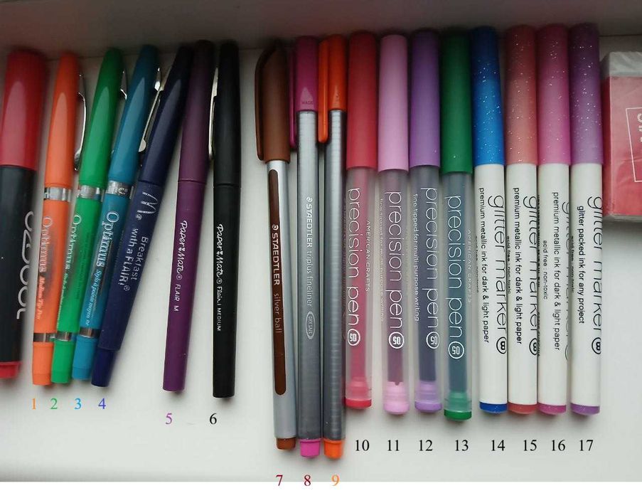 Сухі пастельні крейди та різнокольорові лайнери