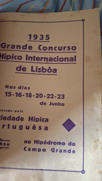 Programas concurso hipico Lisboa anos 30 hipismo equitação