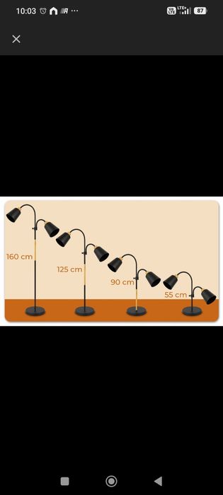 Lampa podłogowa dwugłowicowa. 2 sztuki