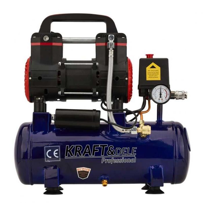 Kompresor bezolejowy mała sprężarka powietrza 9L 1200W 155L/MIN KRAFT