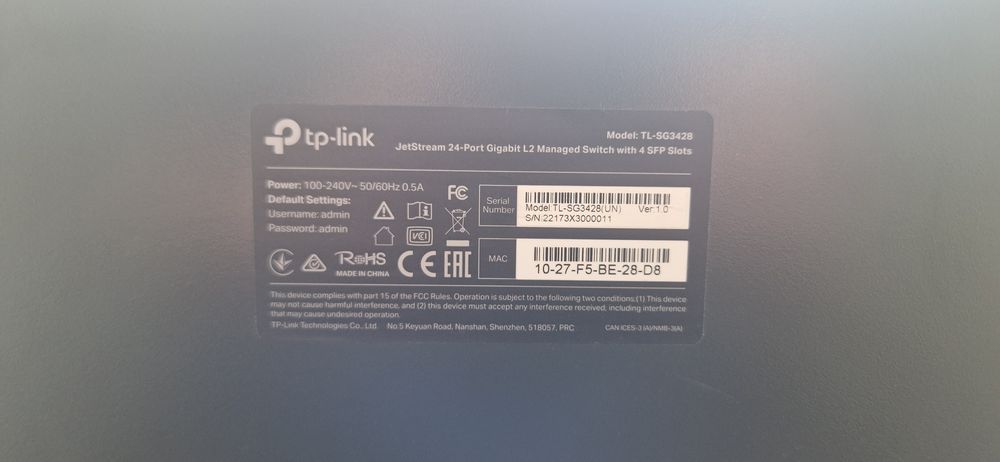 Switch TP-LINK TL-SG3428 24x port Gb, 4xSFP