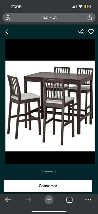 Mesa alta Ikea tipo madeira