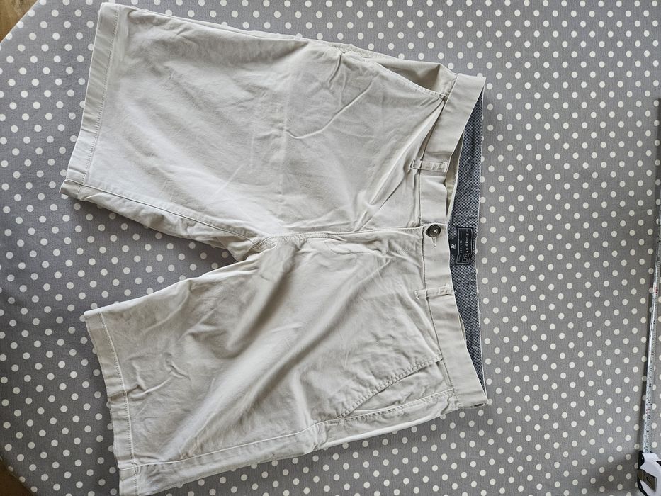 Szorty krótkie spodenki męskie kremowe XXL 40 F&F klasyk eleganckie