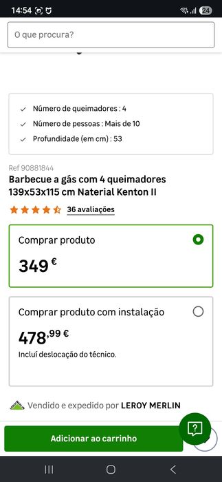Barbeque grill a gás grelhador