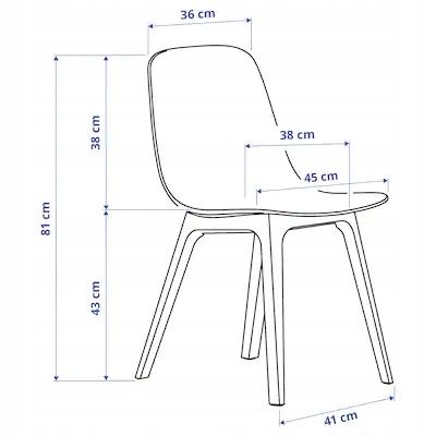 Krzeslo Ikea Odger czerwony 6 szt