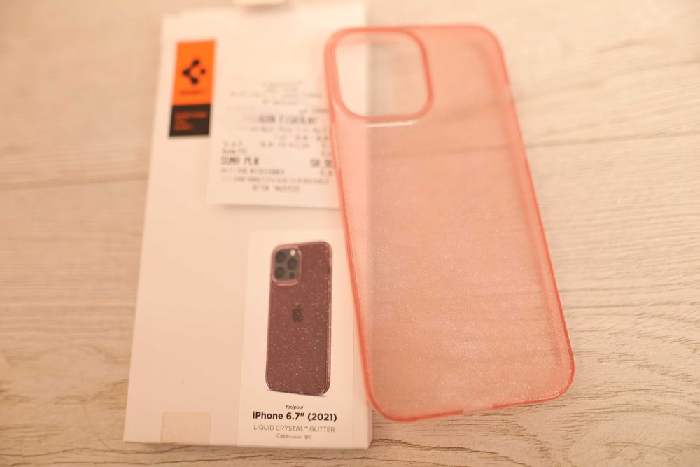 Etui iphone 13 pro max róż brokat