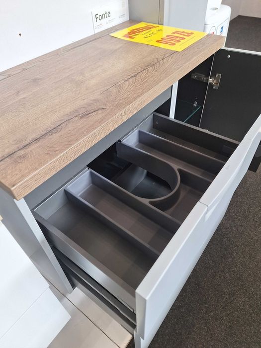 Szafka podblatowa DEFRA FLUO 90 szary mat