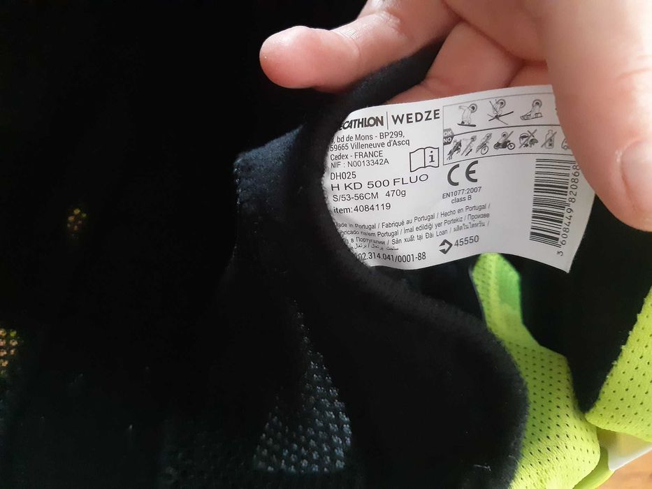 kask dziecięcy narciarski Decathlon 53-56 cm