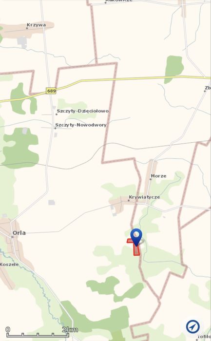 Działka rolna Krywiatycze, gmina Orla, 10,24 ha - Widok 4