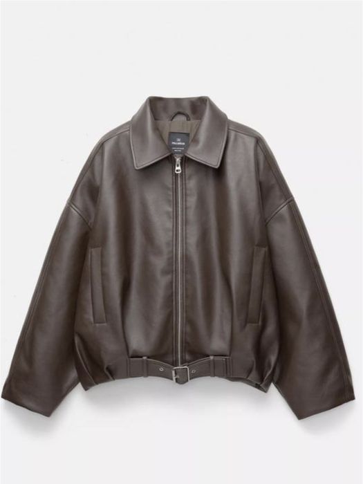 Бомбер  Pull and Bear шоколадний