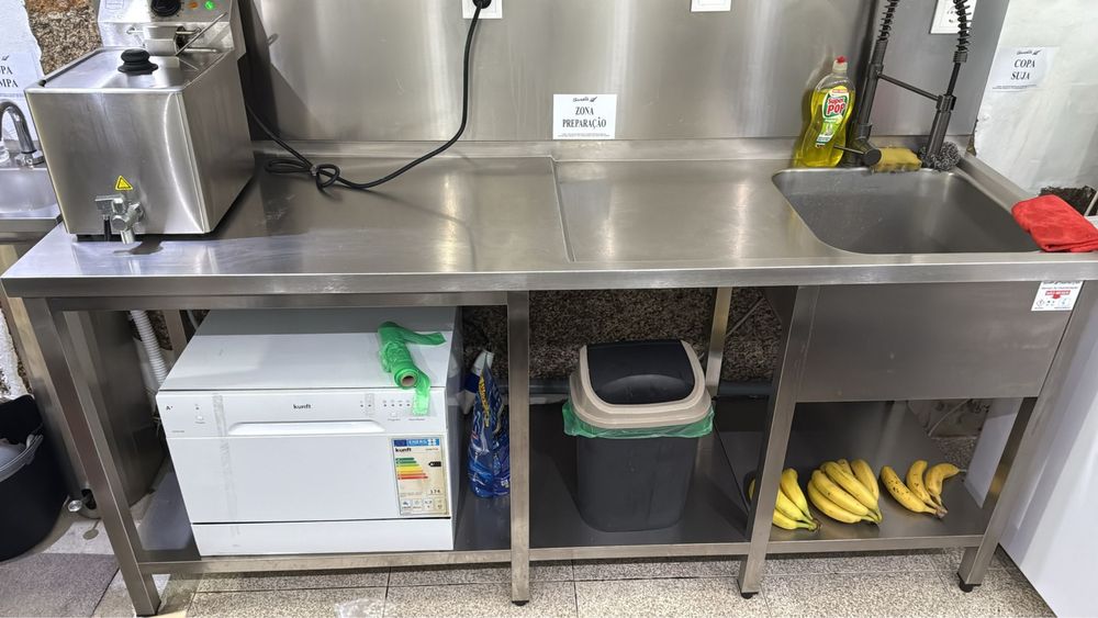 Bancada inox + placa