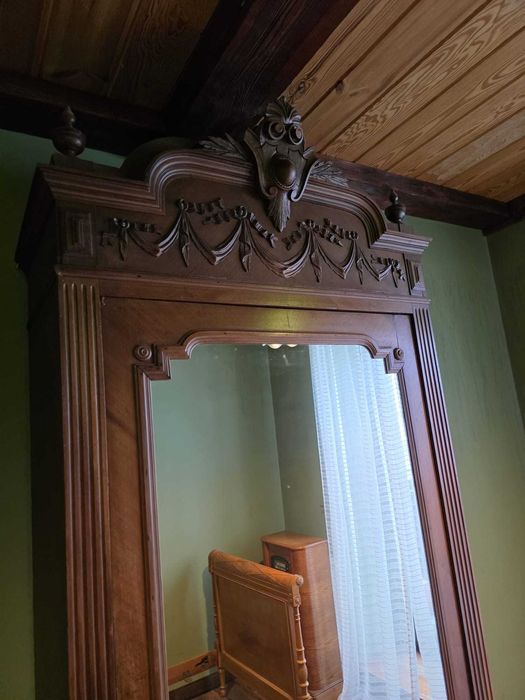 Secesja szafa orzechowa z koroną 103 cm #2345 Stylowy Węgrów