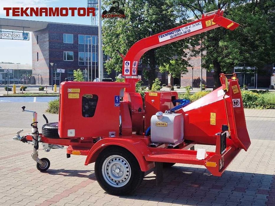 Najpopularniejszy mobilny rębak tarczowy Skorpion 160 SD - Teknamotor