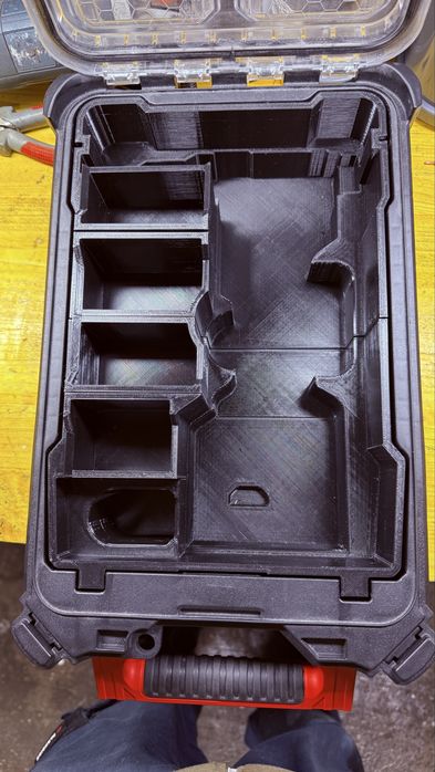 Molde para caixa milwaukee packout para m12 arebitadeira
