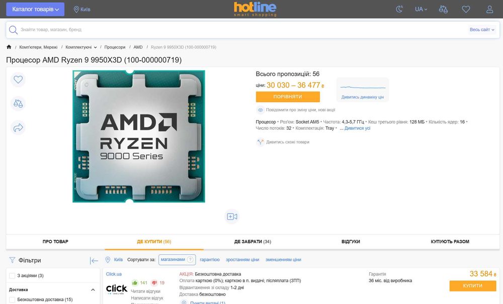 AMD Ryzen 9 9950x3d топовый процессор Rizen