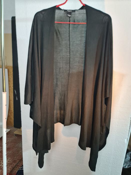 Sobretudo malha senhora preto