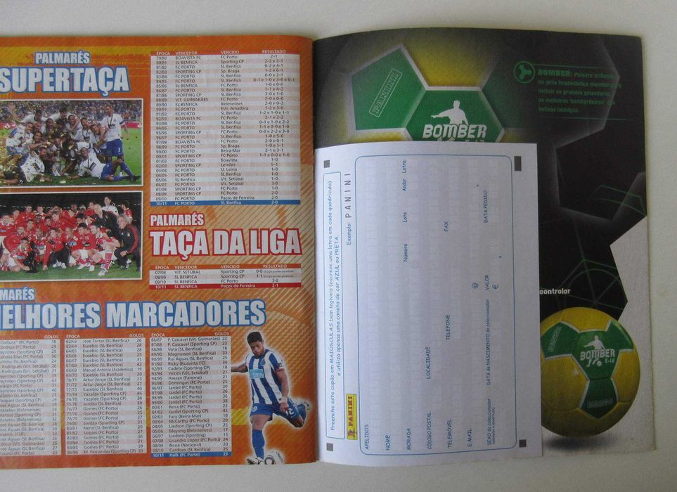 Caderneta INCOMPLETA "Futebol 2011 / 12" (PANINI)