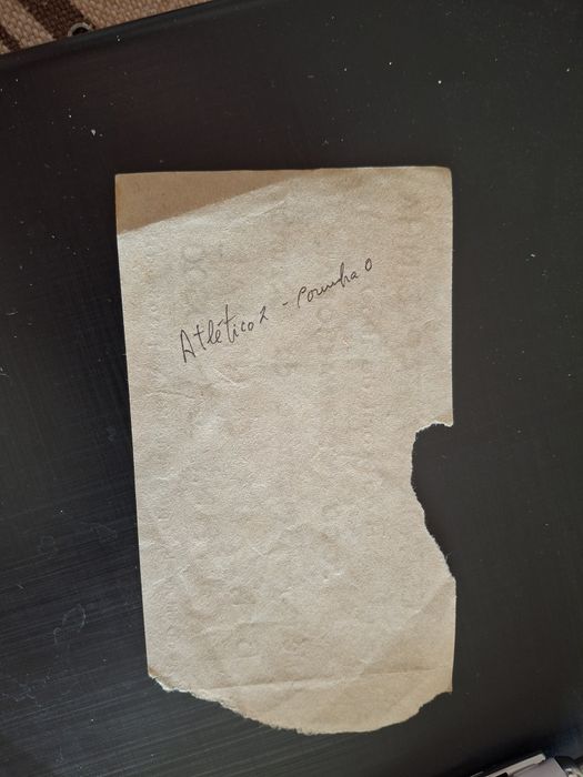 Raro bilhete futebol 1950 ! Atletico tapadinha desportivo Corunha