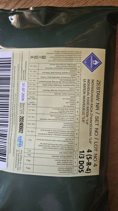 Indywidualne racja żywnościowa