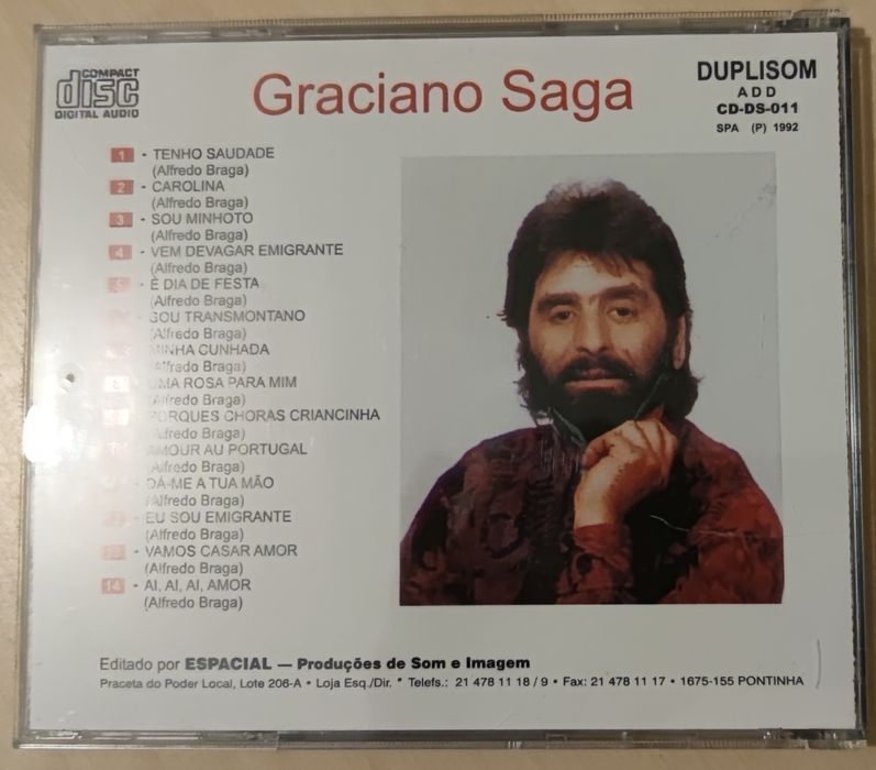 CD's - Graciano Saga - Vem Devagar Emigrante Pinhal Novo • OLX.pt