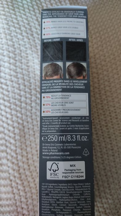 Champô para cabelo grisalho anti queda, fortificante