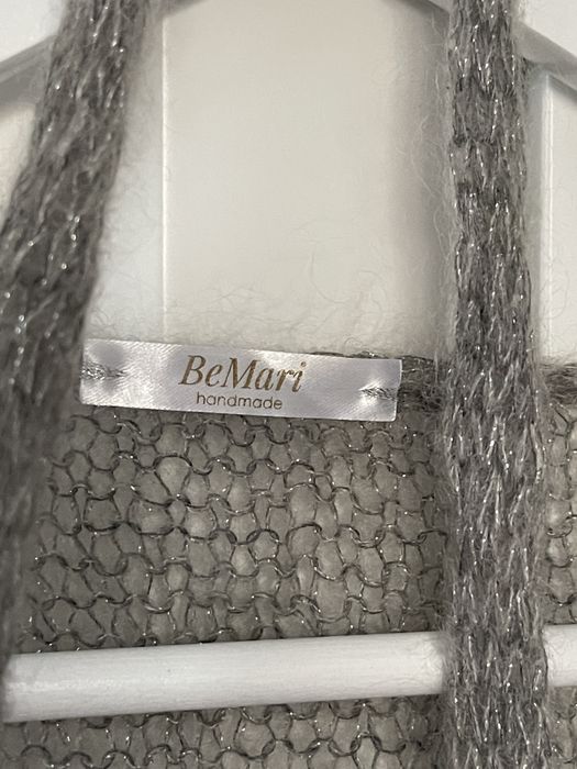 Сірий вʼязаний кардиган  be mari design