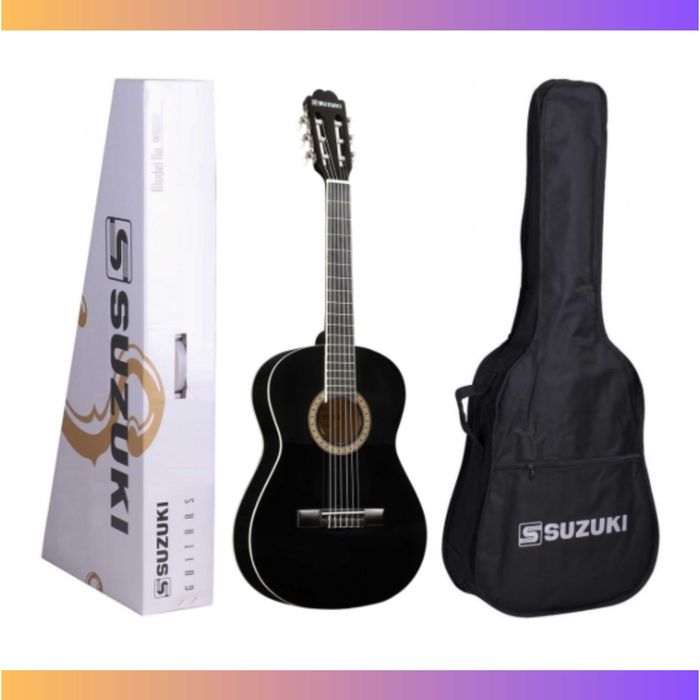 Gitara klasyczna SUZUKI rozmiar 3/4 czarna + pokrowiec NOWA
