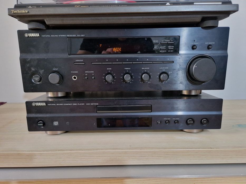 Yamaha zestaw amplituner + cd + 2 kolumny